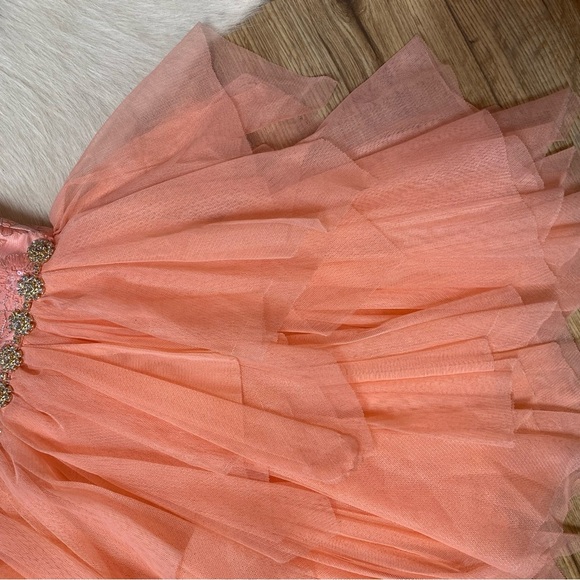 American Princess dress ball gown layered tulle, bling, lace, and sparkles - Picture 3 of 7